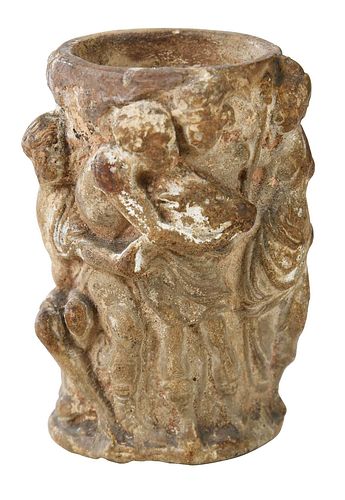 GRECO ROMAN POTTERY FIGURAL CUPpossibly