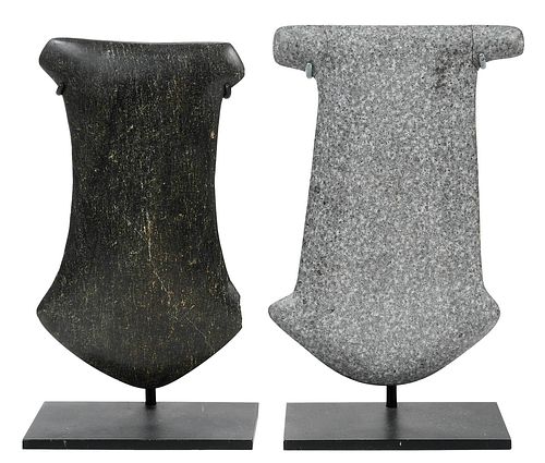 TWO LATIN AMERICAN STONE AXE HEADSpossibly
