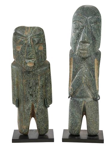 TWO LARGE MEZCALA STANDING FIGURESMexican  374d13