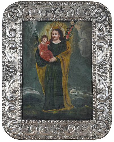 SPANISH COLONIAL SCHOOL RETABLO Peruvian  374d30