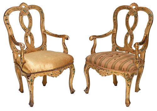 PAIR OF VENETIAN BAROQUE POLYCHROMED 374d41