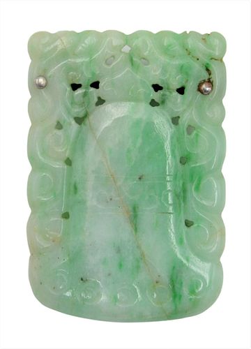 LIGHT GREEN JADE BROOCHLight Green 374d84