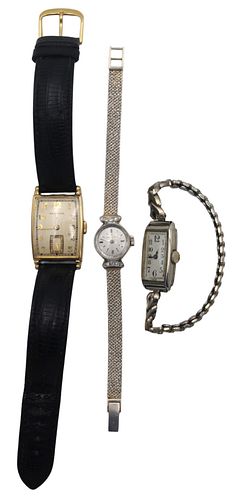 THREE WRISTWATCHESThree Wristwatches  374d9d