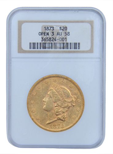 1873 LIBERTY DOUBLE EAGLE $20 GOLD1873