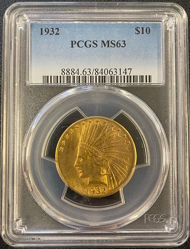 1932 PCGS MS63 TEN DOLLAR INDIAN