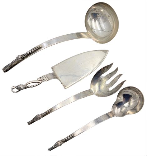 FOUR PIECE STERLING SILVER SERVING 374dc3