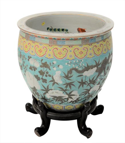CHINESE PORCELAIN FISH BOWL WITH 374dd7