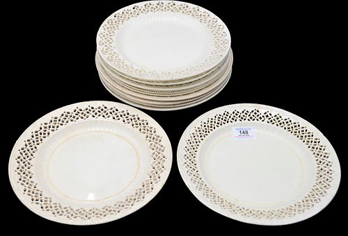 TWO SETS OF SIX LEEDS CREAMWARE 374dff