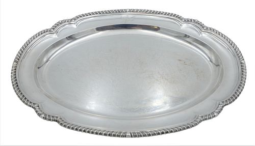 LARGE SILVER OVAL TRAYLarge Silver