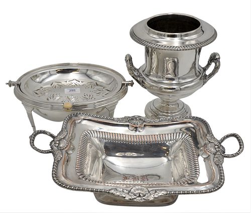 THREE PIECE SHEFFIELD SILVER PLATE