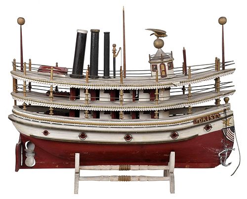 FOLK ART SHIP MODEL DAISY19th century  374eb4