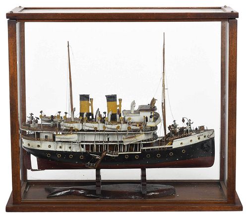 PLEASURE BOAT MARIA FOLK ART SHIP 374ec4