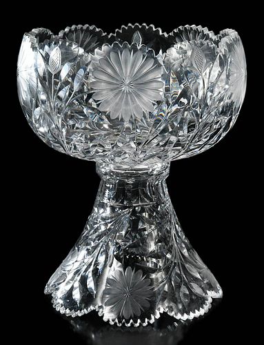 GUNDY CLAPPERTON CUT GLASS FLORAL 374f20