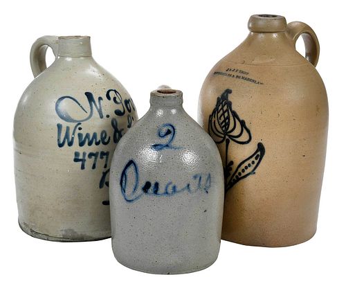 THREE NORTHERN STONEWARE JUGStan