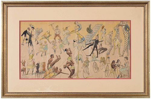 CIRCUS SCENES ILLUSTRATION American 374f79