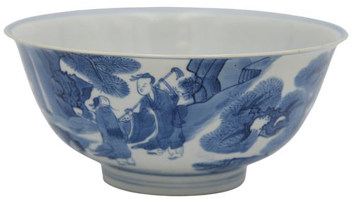 CHINESE BLUE AND WHITE BOWLChinese Blue