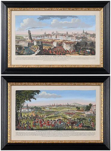 TWO MILITARY ENGRAVINGS, ROBERT SAYER,