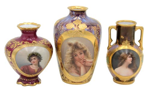 THREE ROYAL VIENNA PORTRAIT CABINET