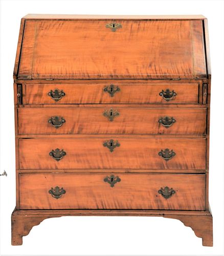 CHIPPENDALE MAPLE TIGER MAPLE DESKChippendale