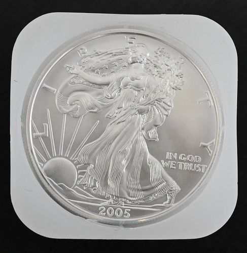 ROLL OF 20 2005 1OZ SILVER AMERICAN 3750f9