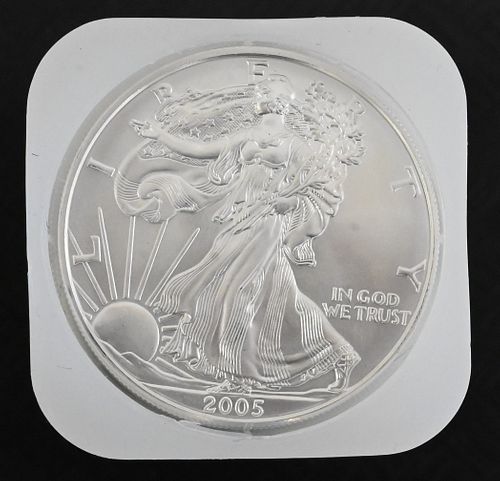 ROLL OF 20 2005 1OZ SILVER AMERICAN 3750fa