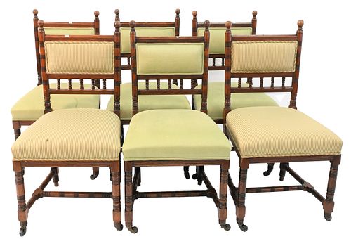 SET OF SIX OAK RENAISSANCE REVIVAL