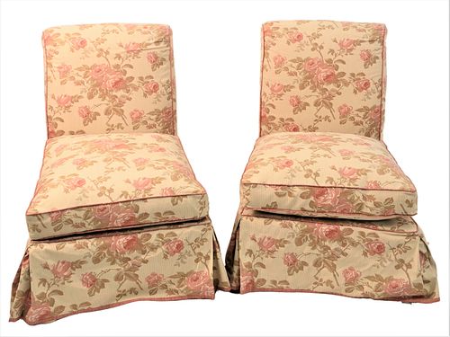 A PAIR OF OVERSIZED SLIPPER CHAIRSA