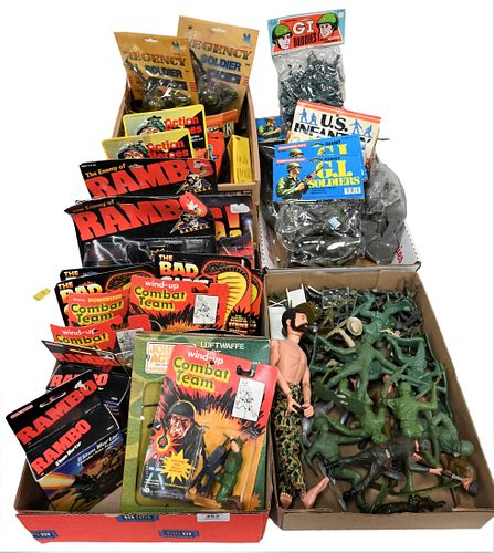 FOUR BOX LOTS OF VINTAGE MILITARY 375272