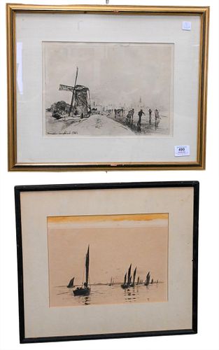 TWO FRAMED ETCHINGSTwo Framed Etchings  375292