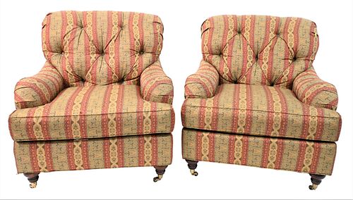 A PAIR OF WAKEFIELD COLLECTION UPHOLSTERED