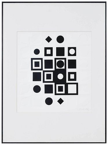 VICTOR VASARELY EMBOSSED PRINT(French/Hungarian,