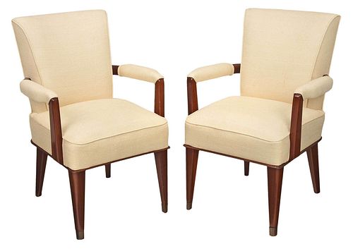 PAIR MID CENTURY MODERN MAHOGANY