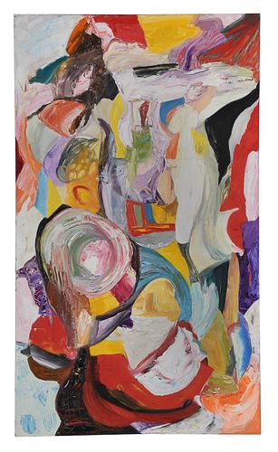 MADELINE SHERRY ABSTRACT PAINTING American  3753b3