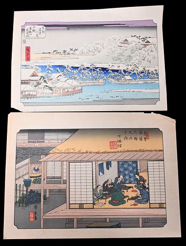 GROUP OF SEVEN JAPANESE WOODBLOCK 375489