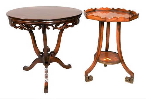 TWO ROUND CONTEMPORARY SIDE TABLESTwo 3754f2