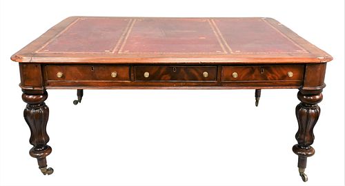 GEORGE III MAHOGANY PARTNERS LIBRARY 3754fd