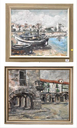 THREE FRAMED OIL PAINTINGSThree 375561