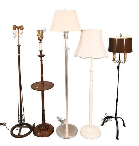 FIVE FLOOR LAMPSFive Floor Lamps  37555c