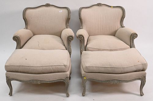 A PAIR OF LOUIS XV STYLE BERGERES 37557d