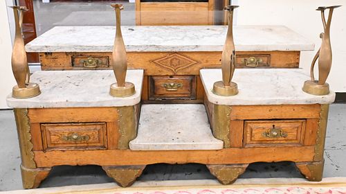 DOUBLE VICTORIAN SHOE SHINE STANDDouble