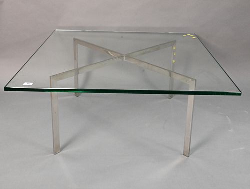 CHROME AND GLASS TOP COFFEE TABLESChrome 3755e8