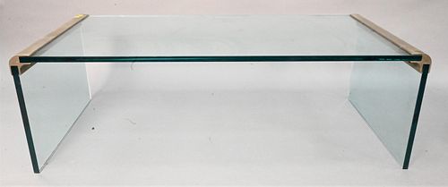 PACE "WATERFALL" GLASS COFFEE TABLE