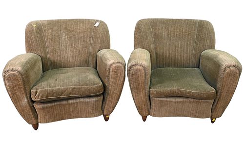 A PAIR OF 1940'S ITALIAN CLUB CHAIRSA