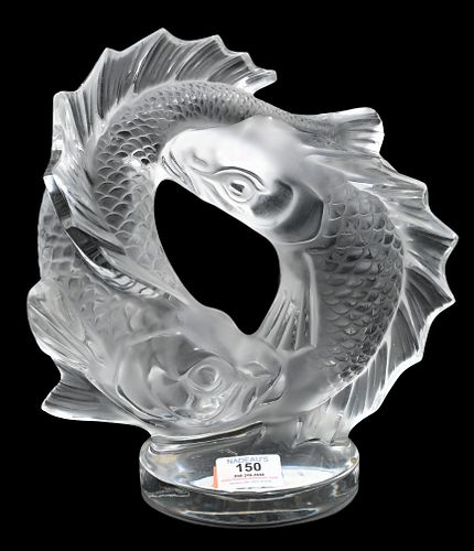 LARGE LALIQUE CRYSTAL FISHLarge 37564e