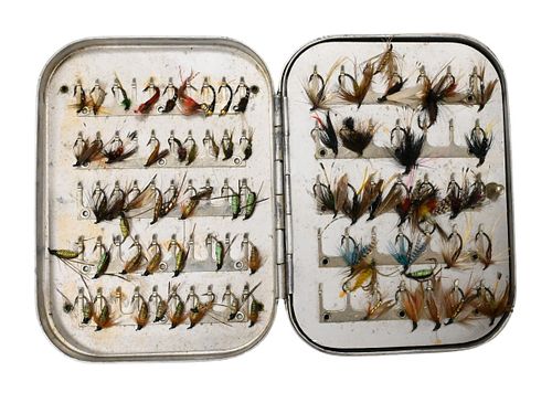 FLY BOX OF VARIOUS TROUT FLIESFly 375668
