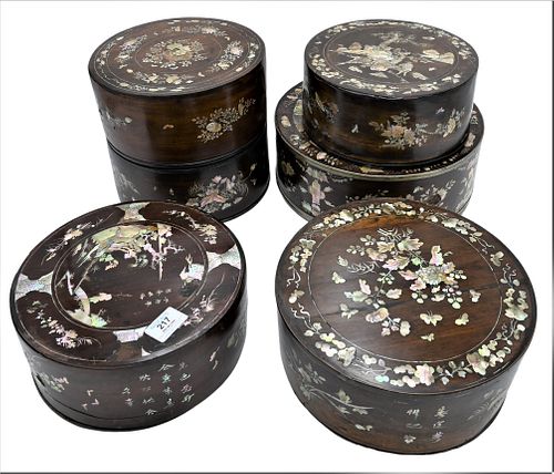 GROUP OF SIX ANTIQUE CHINESE ROUND 375690