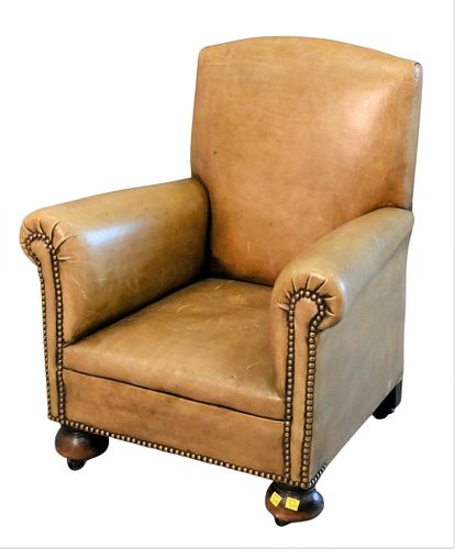 CHILD'S SIZE UPHOLSTERED LEATHER