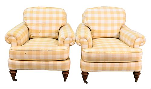 A PAIR OF WESLEY HALL UPHOLSTERED 3756d8