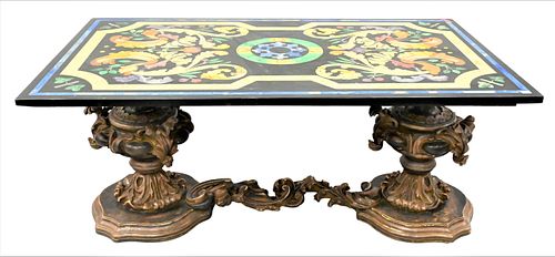 GILT PAINTED AND FAUX PIETRA DURA 3756e7