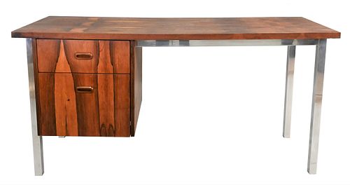 1970'S ROSEWOOD VENEER DESK1970's